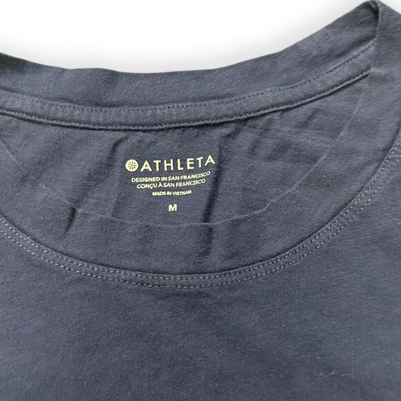 ATHLETA Women’s Navy Blue Tie-Dye Organic Daily Relaxed Tee Size Medium Style # - Picture 5 of 8